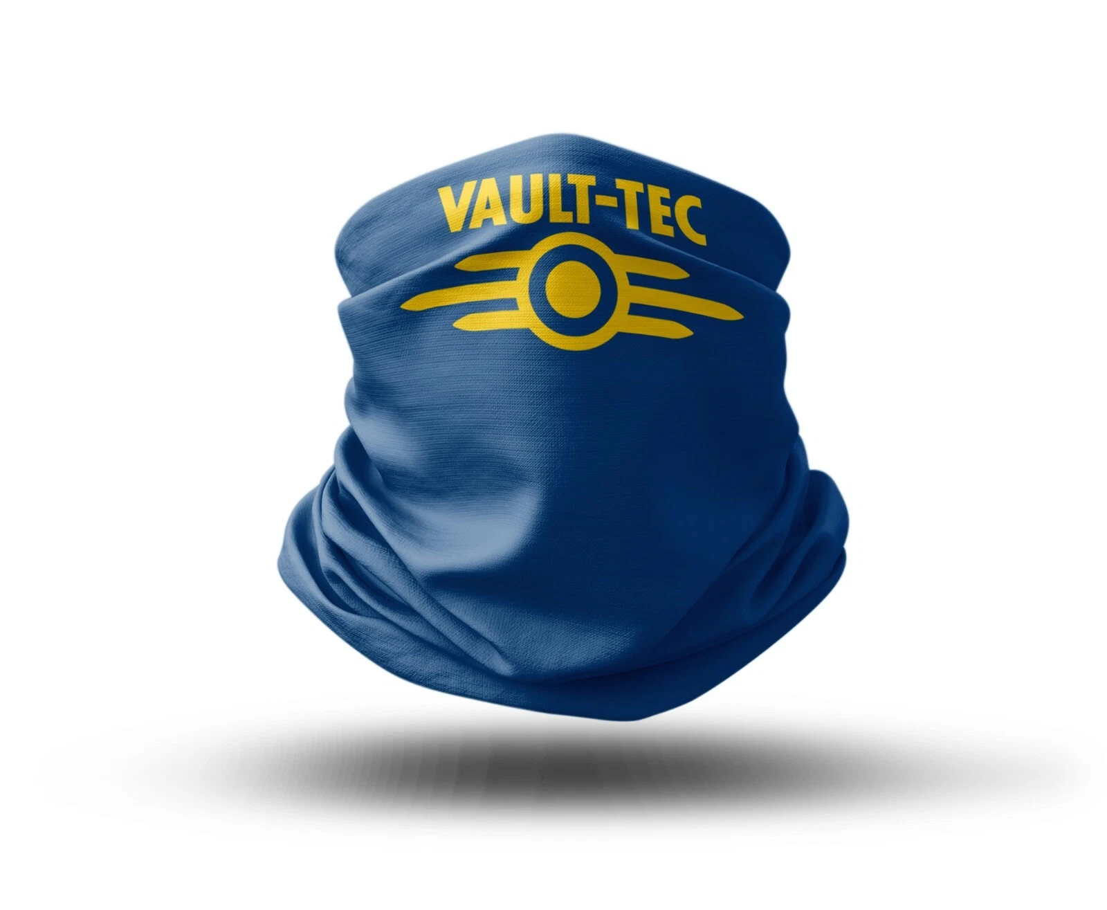 Washable Fabric Face Cover Neck Gaiter Unique Print Vault Tec, Fallout Design