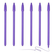 6Pcs Colored Gel Ink Pens, 0.5mm Purple Gel Ink Ballpoint Pens, Purple