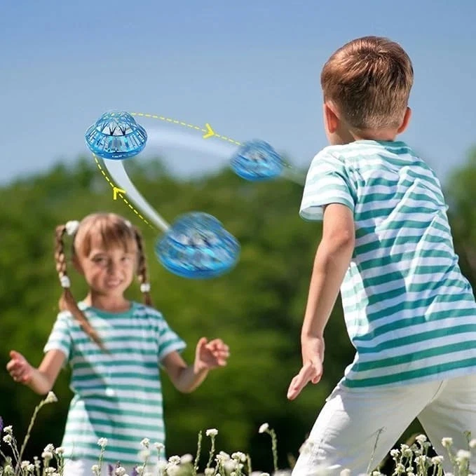 2x Pro Flying Ball Space Orb Magic Mini Drone UFO LED Boomerang Toy Kids Gift - Image 3 of 4