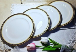 Schumann Arzberg Germany Bavaria Echt Kobalt and Gold Set of 4 Bread Plates