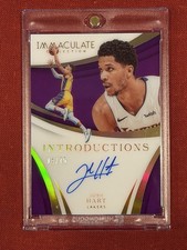 2017-18 Josh Hart Immaculate Introductions On Card Auto Rookie RC 14/75 Lakers. rookie card picture
