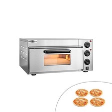 GGM Gastro Elektro Mini Pizzaofen 4x20cm Manuell mit Innenbeleuchtung