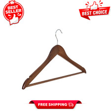 Better Homes  Gardens Solid Walnut Wood Suit Hangers Adult Clothing, 60 Pack