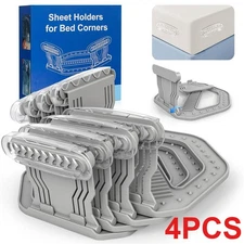 Heavy Duty Bed Sheet Grippers Straps Non-slip Mattress Holders Secure Fit 4Pcs~