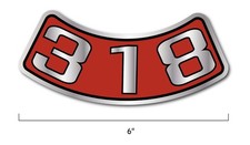 New 318 Air Cleaner Decal Sticker For Dodge Plymouth Chrysler Classic Mopar Usa