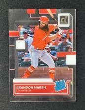 Brandon Marsh RC 2022 Panini Chronicles Clearly Donruss #51 Rated Rookie Angels