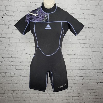 Subgear Black Purple Element Short Sleeve Shorty Springsuit Wetsuit Medium M