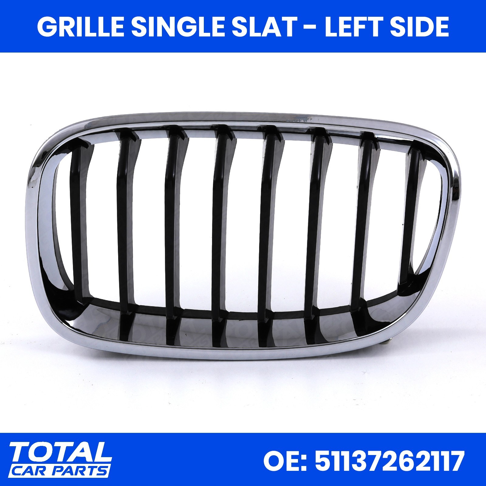 LEFT KIDNEY GRILLE OE STYLE SINGLE SLAT BLACK FOR BMW 1 SERIES F20 PRE-LCI 11-15