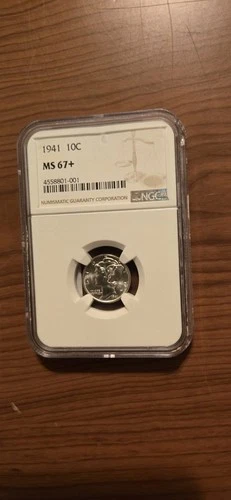 1941 Mercury Dime Silver 10c MS67+NGC