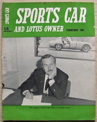 SPORTS CAR AND LOTUS OWNER Magazine Feb 1961 FJ Lotus VAUXHALL CRESTA