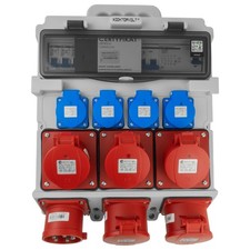 Baustromverteiler 3x16A 2x32A CEE 4x230V Stromverteiler mit Handgriff und Anbaus