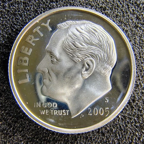2005-S Proof Silver Roosevelt Dimes - San Francisco -  90% Silver - BU