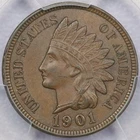 1901 1c Indian Head Cent - PCGS MS 64 BN