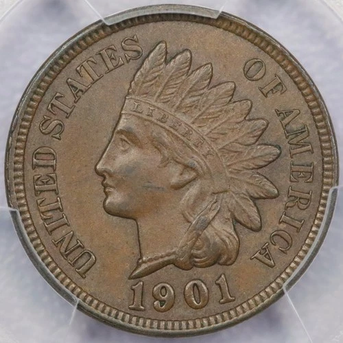 1901 1c Indian Head Cent - PCGS MS 64 BN