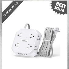 Surge Protector Power Strip 8 Outlets 4 USB Ports 1050J 5FT Flat Extension Cord