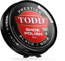 Prestige Shoe Polish BLACK High Gloss with Carnauba Wax  Shine and Protect for