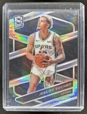 2023-24 Panini Spectra Jeremy Sochan International Black and White #96 Spurs