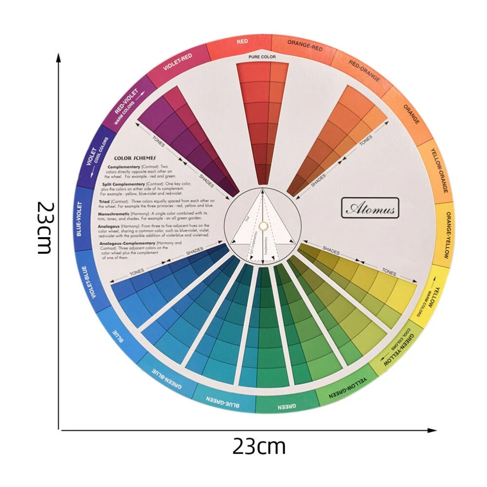 Ruota Dei Colori Su Carta Per Bambini E Artisti – Creativa Color Wheel 23 Cm – Impara Le Tinte