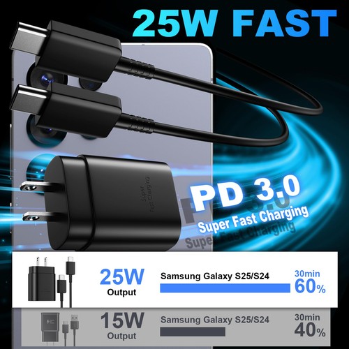 Android Charger, 25W Super Fast Charger USB C Samsung Phone Charger Fast Char... - Picture 2 of 6