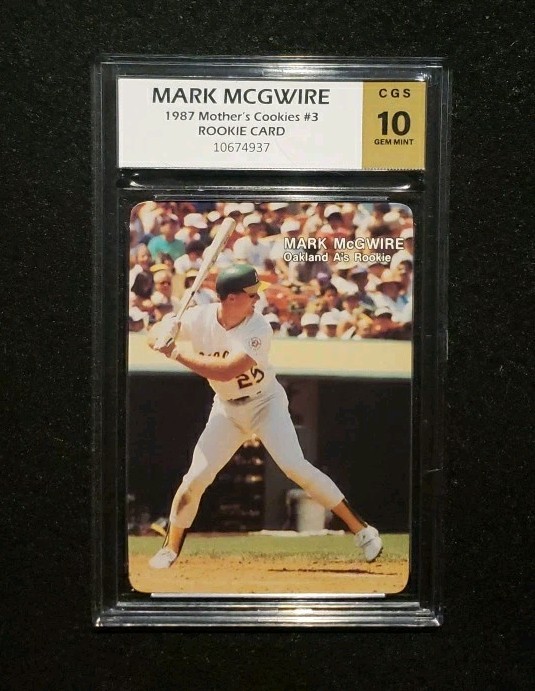 *MARK MCGWIRE* 1987 Mother's Cookies #3 *CGS 10* RC Rookie Card