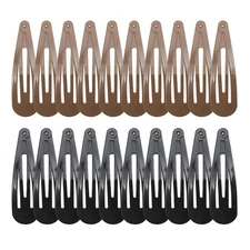 20 Pieces 2.7 Big Size No Slip Metal Snap Hair Clips Women Barrettes Black Hai