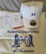 NEW National Golf Links of America NGLA Lightweight White Imperial Hat w/ Card