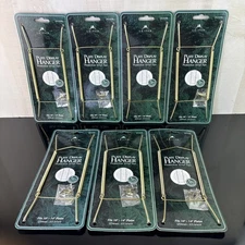 Lot Of 7 Brass Wire Plate Hangers for 10" to 14" Plates Large Vinyl Tips - READ