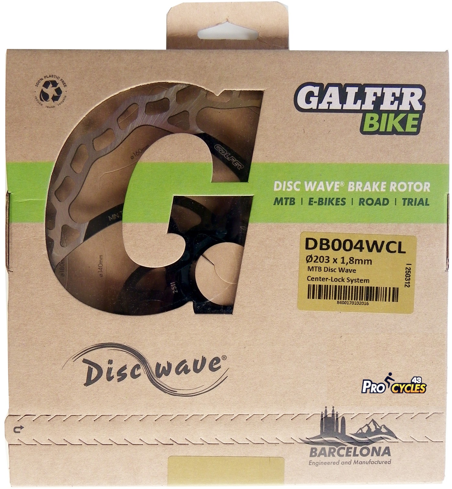 Disque Galfer MTB Center Lock 203mm frein à disque VTT enduro