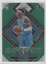 2021-22 Panini Prizm Emergent Green Prizm Kai Jones #1 Rookie RC fm0