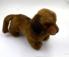 Vintage Steiff 1980 s Hexie Dachshund Puppy Dog Tagged Plush 8" Long