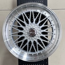 22 Euro Rs Style Silver Wheels Rims 22x9 5x112 5x114.3 30 New Set Of 4