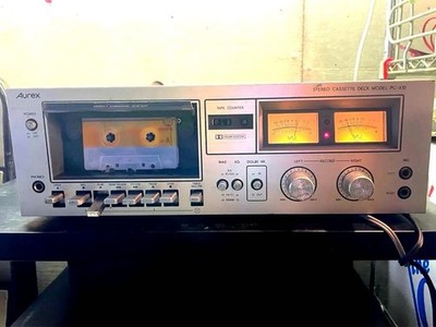 Toshiba Aurex PC-X10 Metal Tape Cassette Deck Retro 1980s Tested Used