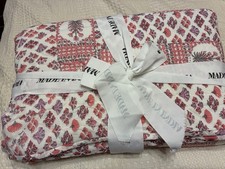 New Nicole Miller 100 Cotton Shell/fill Reversible Quilt Full/queen