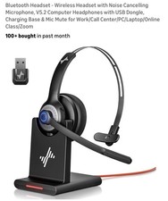 JIAMQISHI Bluetooth Headset - Wireless Headset with Noise Cancelling Microphone