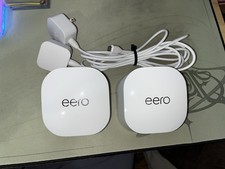 Eero 6 Plus R010001 Dual Band Mesh Wi-Fi 6 Router - White 2-Pack Bundle 