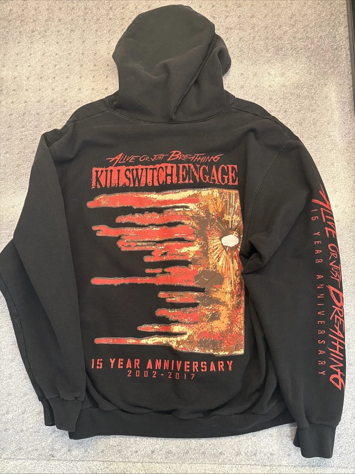 Killswitch Engage Hooded Zip Sweatshirt / "Alive Or Just Breathing" 15th Anniver - Image 2 of 2