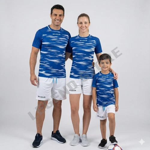 Pixel kit Givova azure white complete football soccer volleyball handball