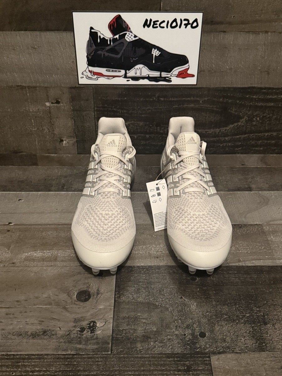 Sz 9.5 Men - Adidas Ultraboost Football Cleats Grey White Granite