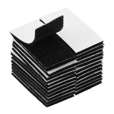 24 Paia di Fissaggi a Gancio e Passante 1,6x0,8 Pollici Doppio Lato per Casa Ufficio, Nero