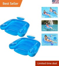Paradise Inflatable Pool Chair - 2 Pack with Cup Holders for Ultimate Relaxation