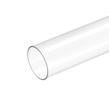 Plastic Pipe Rigid Round Tube Clear 1.2" 30mm ID 1.3" 32mm OD 6" 150mm , 3X
