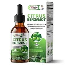Citrus Bergamot Liquid Drops 2oz | Heart Health & Cholesterol Support Vegan