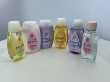 Johnson's Baby Products Lot Of 6 Wash and Shampoo Lotion Baby Oil Travel Size