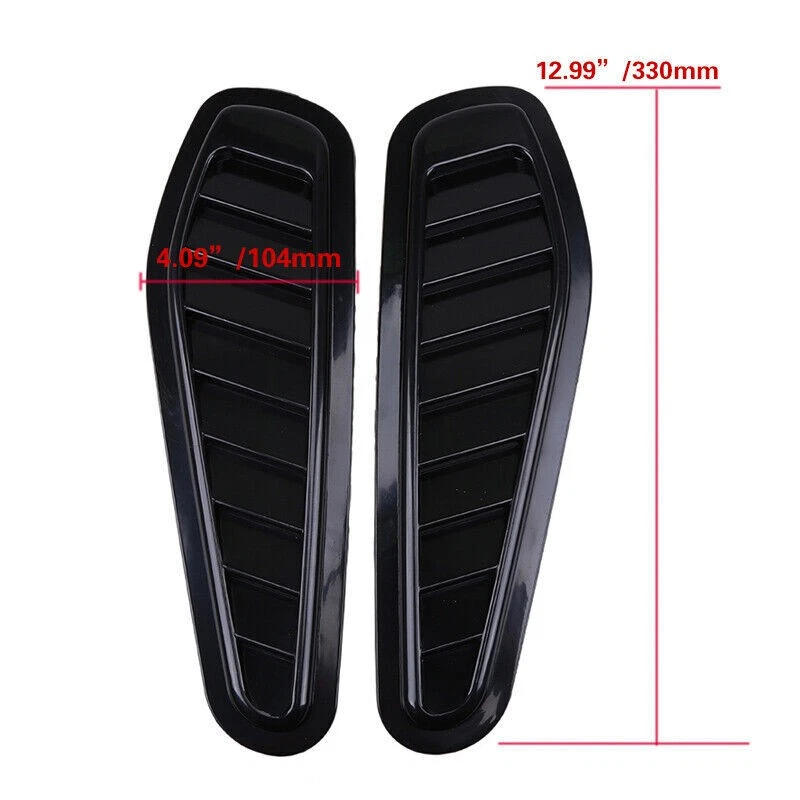 2x Universal Car Decorative Air Flow Intake Scoop Bonnet Side Fender Vent Hood ， - Image 2 of 4