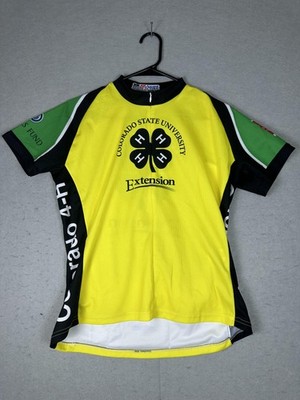 Colorado State University 4-H Shirt Mens Medium Cycling Jersey Bike CSU Team