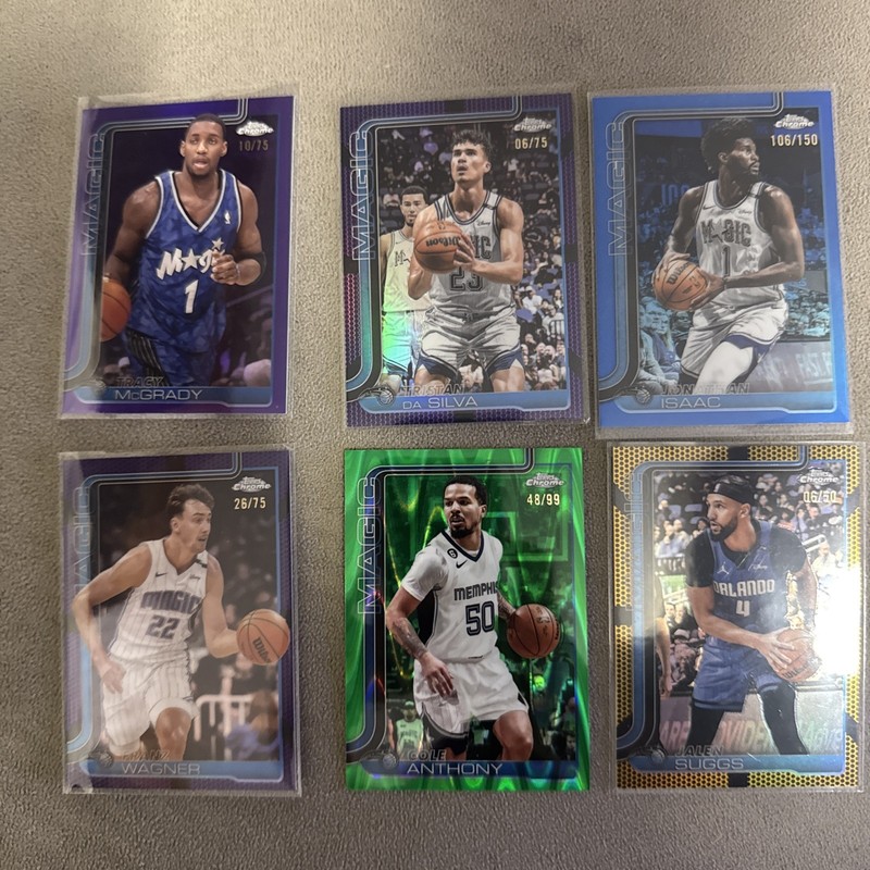 Orlando Magic #d Card Lot: Topps Chrome. See descr.