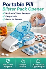 Portable No-Touch Pill  Tablet Remover   Easy, Hygienic Blister Pack Opener