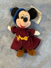 Sorcerer Mickey Bean Bag 10" Plush, Fantasia, The Disney Store, EUC