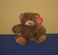 New 8" Soft Sparkle Look Brown Teddy Bear Stuffed Plush by Fiesta