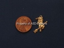 25pc Gold Plated Holloween Flying Witch Broom Charms 6496